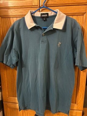 Ashworth Teal Polo with Cream Contrast Collar